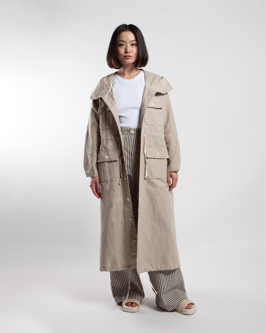 Engineered Garments Cagoule Dress Natural Linen Cotton