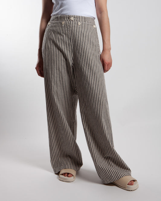 EG Sailor Pant Natural/Black LC Stripe