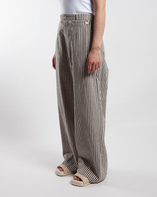EG Sailor Pant Natural/Black LC Stripe