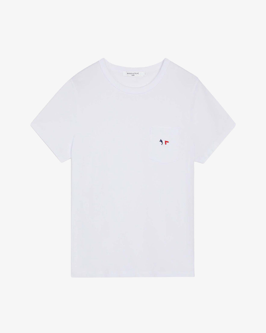 Maha - Kitsuné Tricolor Fox Patch Classic Pocket T-Shirt White