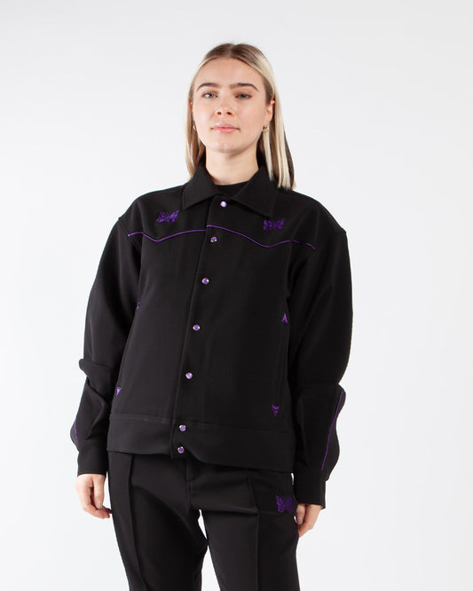 Maha-Needles-Piping-Cowboy-Jacket-Double-Cloth-Charcoal
