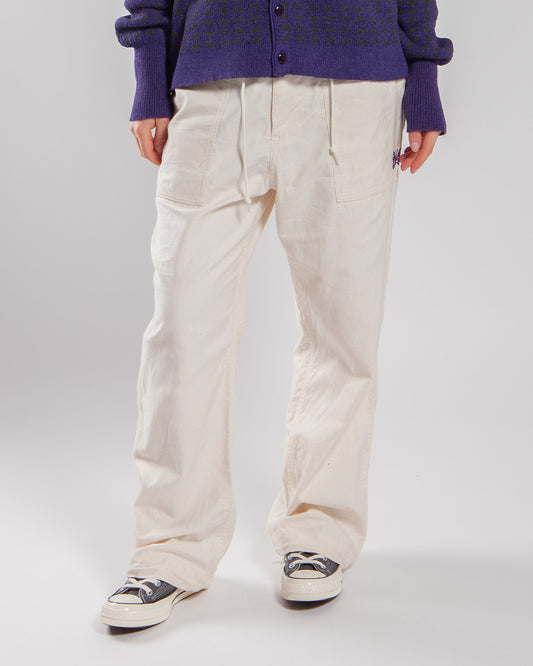 Needles String Fatigue Pant Back Sateen White