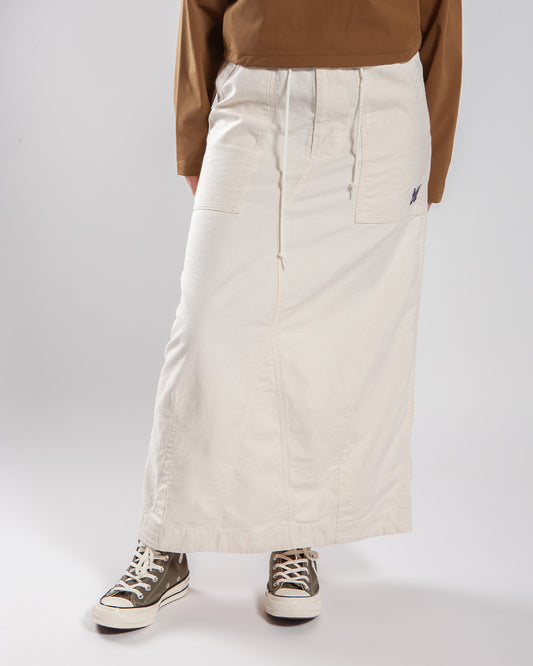 Needles String Fatigue Skirt Back Sateen White