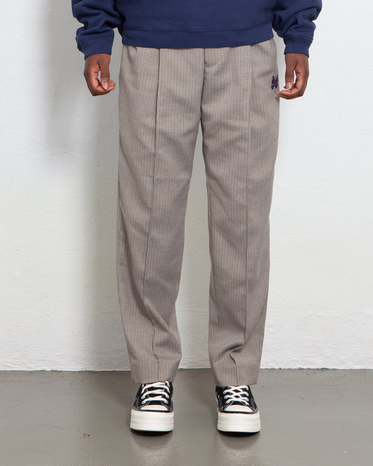 Maha p- Needles Tucked Side Tab Trouser Stripe Jq. Grey