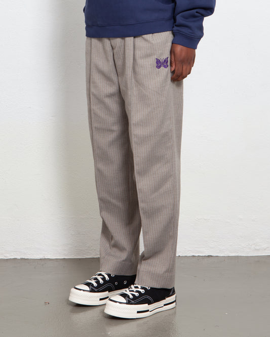 Maha p- Needles Tucked Side Tab Trouser Stripe Jq. Grey