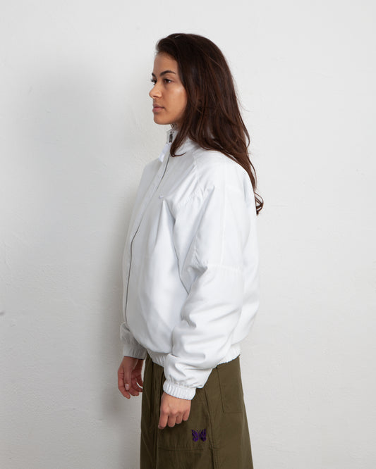 Nike Solo Swoosh Satin Bomber Jacket White