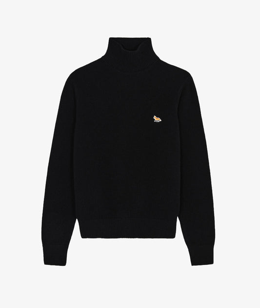 Kitsuné Baby Fox Patch Boxy Turtleneck Black